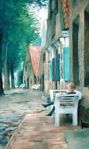 Street in Altenbruch by Thomas Ludwig Herbst