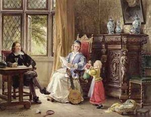 Elizabethan Interior by Louis Haghe