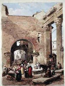 The Fish Market at Portico dOttavia Rome by Louis Haghe
