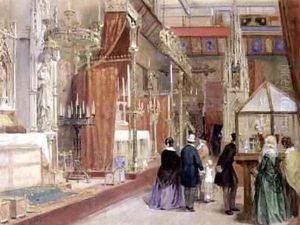 The Medieval Court of the Great Exhibition of 1851 by Louis Haghe