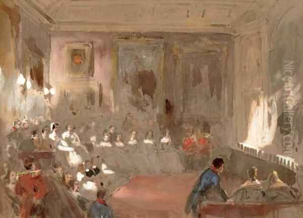 A theatrical performance in the Rubens Room, Windsor Castle - view 1