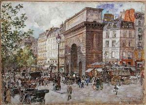 The Porte Saint Martin by Frederic-Anatole Houbron