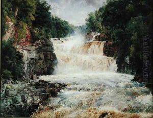 Swallow Falls Bettws y Coed North Wales by Edwin Frederick Holt