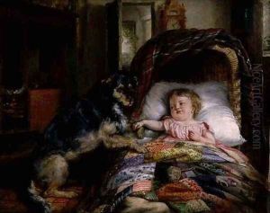 Guarding baby by Edwin Frederick Holt