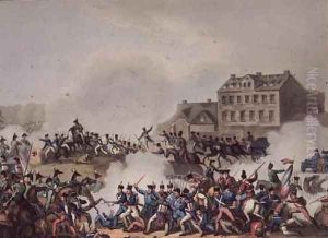 Battle of Leipsic Leipzig by William Heath