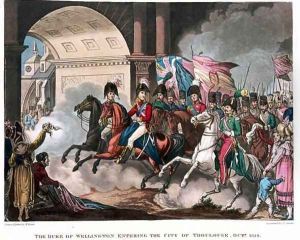 The Duke of Wellington 1769-1852 entering the city of Toulouse in 1814 by William Heath
