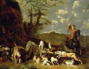 A Bear Hunt by Abraham Danielsz. Hondius