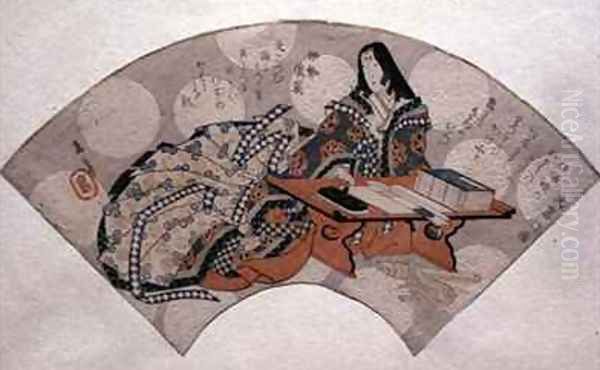 Court Lady Preparing Ink - view 1