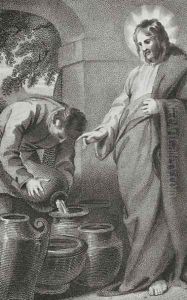 Christ Turning Water into Wine from The History and Life of Our Blessed Lord and Saviour Jesus Christ