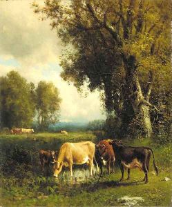Cows in the Meadow by William M. Hart