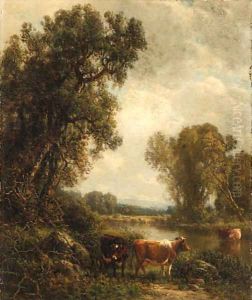 Cows by the Stream by William M. Hart