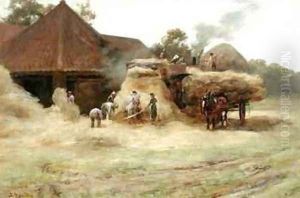 Threshing a Scottish Farm