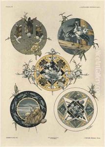 Circles plate 42 from Fantaisies decoratives by Jules Auguste Habert-Dys
