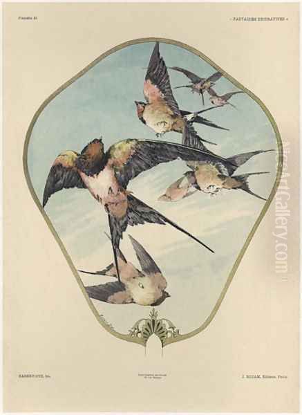 Fan plate 30 from Fantaisies decoratives - view 1