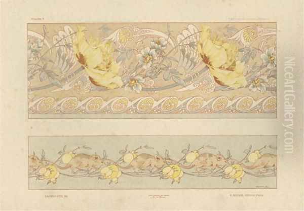 Flowers and mice plate 6 from Fantaisies decoratives - view 1