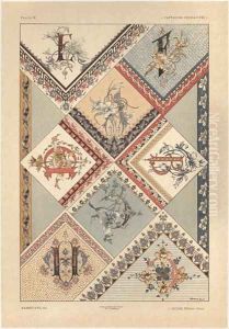 Letters plate 26 from Fantaisies decoratives by Jules Auguste Habert-Dys