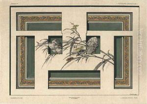 Ducks plate 46 from Fantaisies decoratives by Jules Auguste Habert-Dys