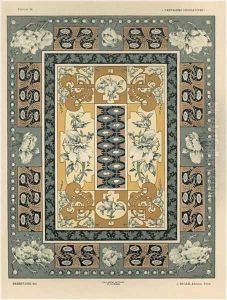 Decorative patterns plate 36 from Fantaisies decoratives by Jules Auguste Habert-Dys