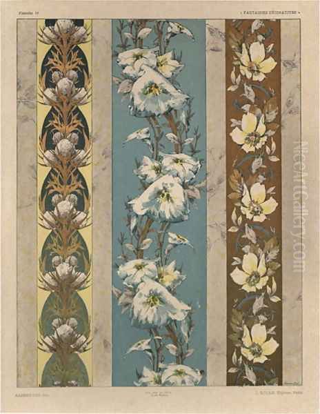 Flowers plate 18 illustration from Fantaisies decoratives - view 1