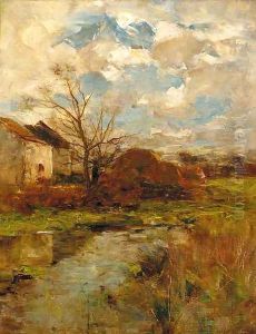 A farm on the bend of a river