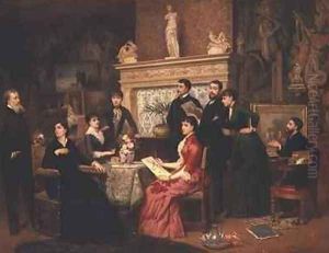 The Painting Lesson by Edouard Jean Conrad Hamman