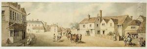 A Coach and Four Passing through Chippenham Wiltshire by Samuel Howitt