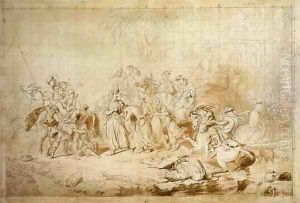 Banditti of Kurdistan Assisting Georgians in Surprising and Carrying off Circassian Women