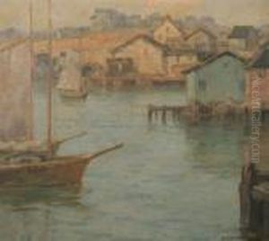 Sailboats In Harbor by Maurice Braun