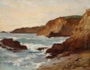 Crashing Waves In A Cove