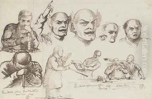 Studies made at the General Court of the Equitable Society on the 18th and 20th December, 1849 (one illustrated) - view 1