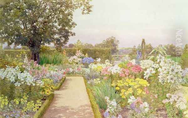 The Lily Border at Great Tangley Manor Surrey - view 1