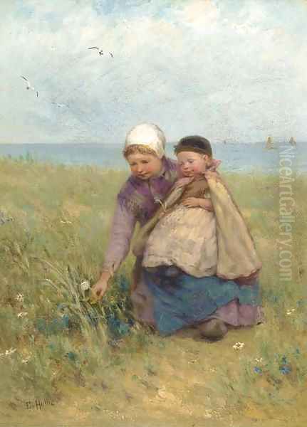 Gathering wild flowers - view 1