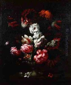 Still life of flowers in an urn