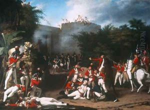 The Death of Colonel Moorehouse at the Storming of the Pettah Gate of Bangalore on 7th March 1791 The Death of Colonel Moorehouse at the Storming of the Pettah Gate of Bangalore on 7th March 1791