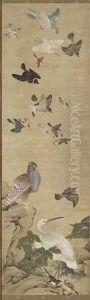 Birds and Flowers Qing Dynasty Kangxi Period 7 by Wu Huan
