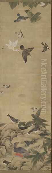 Birds and Flowers Qing Dynasty Kangxi Period 6 - view 1