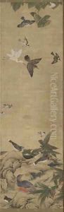 Birds and Flowers Qing Dynasty Kangxi Period 6 by Wu Huan