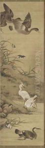 Birds and Flowers Qing Dynasty Kangxi Period 4 by Wu Huan