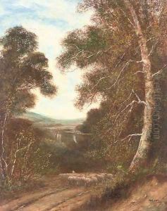 Shepherding the flock down the hill by Fred Hines