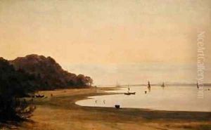 The shore of the Elbe by Marcus Johann Haeselich