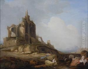 Baigneuses Au Pied De Ruines Antiques
