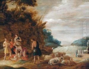 Paesaggio Con Scene Tratte Dalla Leggenda Di San Giuseppe