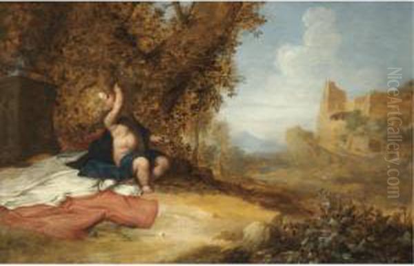 A Landscape With A Putto Blowing Bubbles, Possibly An Allegory Of The Transience Of Life - view 1