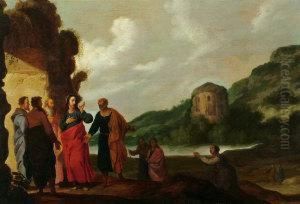 Martha Pleading For The Intervention Of Christ For Her Brother Lazarus. by Bartholomeus Breenbergh