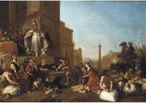 Joseph Selling Corn by Bartholomeus Breenbergh