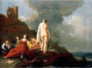 Landscape With Diana And Her Nymphs Resting From The Hunt by Bartholomeus Breenbergh