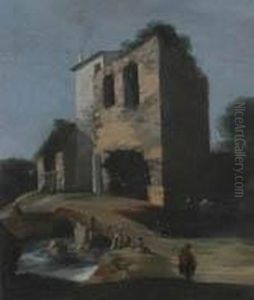 Paesaggio Fluviale
Con Ruderi E Figure