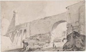 Roman Architectural Capriccio by Bartholomeus Breenbergh