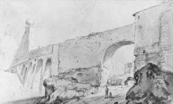 A Capriccio View Of A Roman City, The Cupola Of A Church To Theleft - view 1