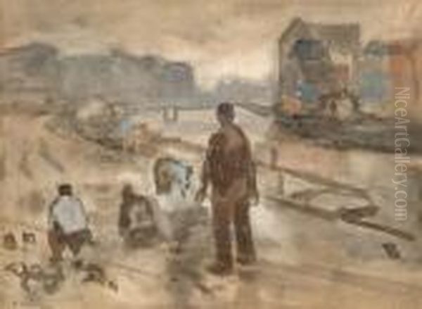 Street Workers At The Rokin - view 1